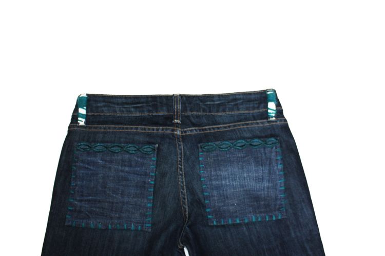 Women's Embellished Patchwork Jeans 2